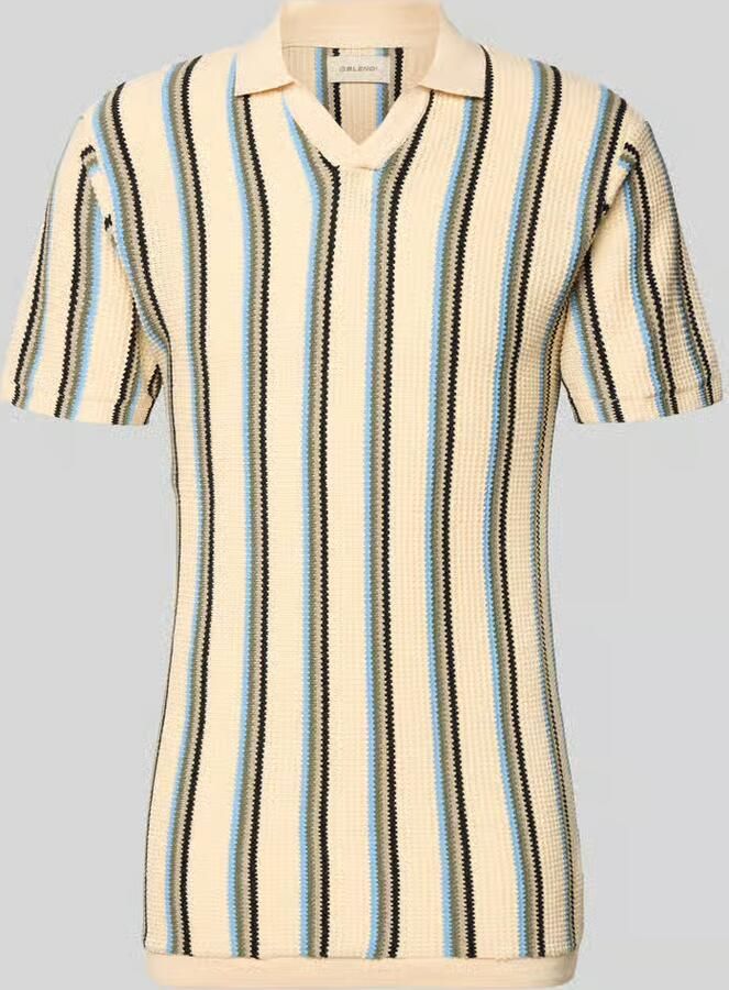 Blend slim fit poloshirt met V-hals model 'AMOS' - Foto 2