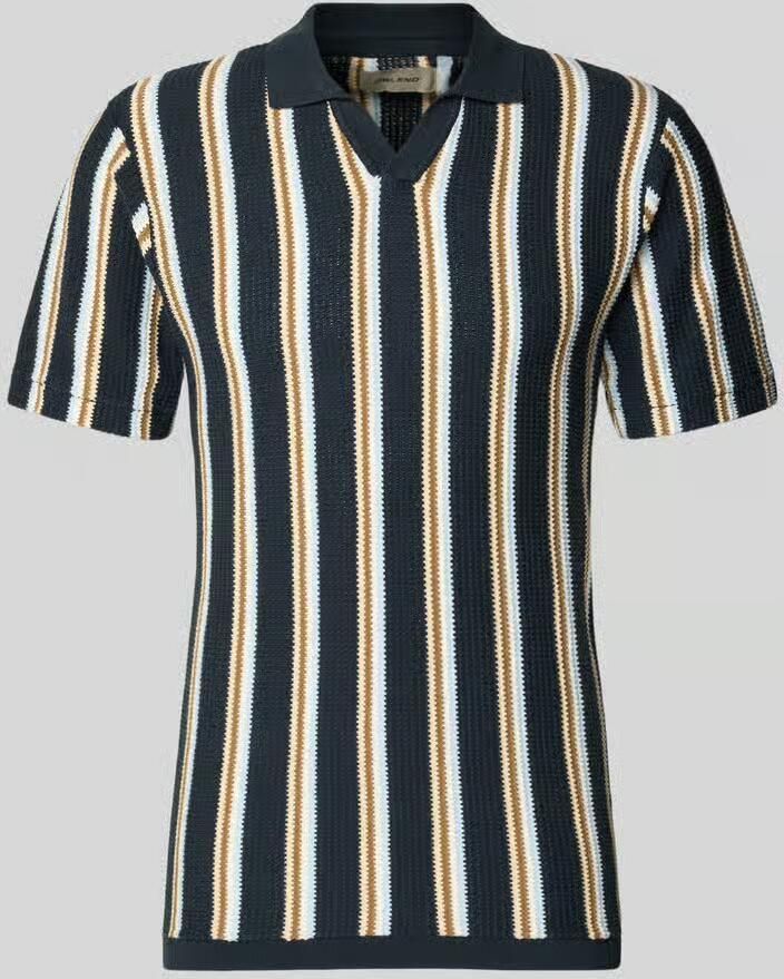 Blend slim fit poloshirt met V-hals model 'AMOS' - Foto 2