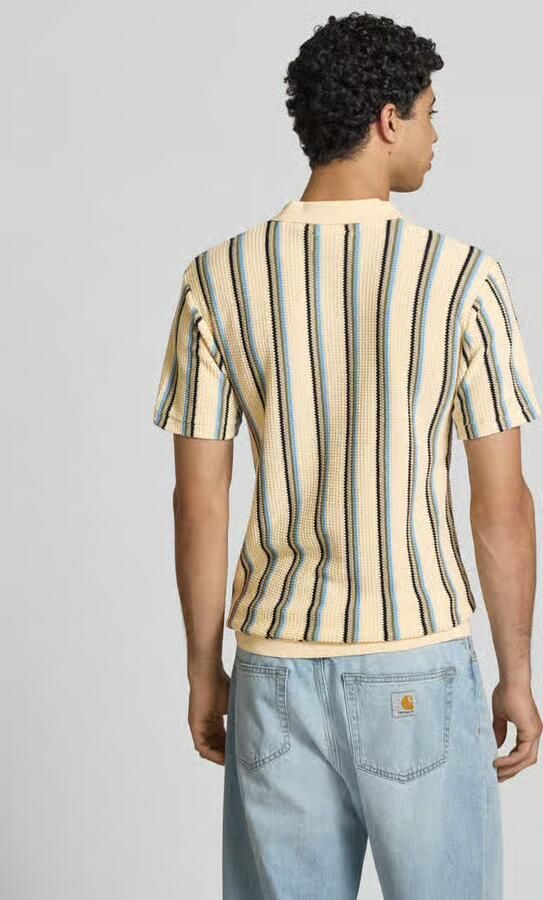 Blend slim fit poloshirt met V-hals model 'AMOS' - Foto 3