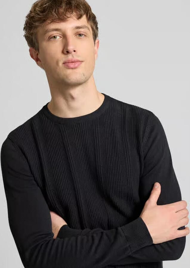 Blend slim fit trui in brei-look model 'Baron' - Foto 2