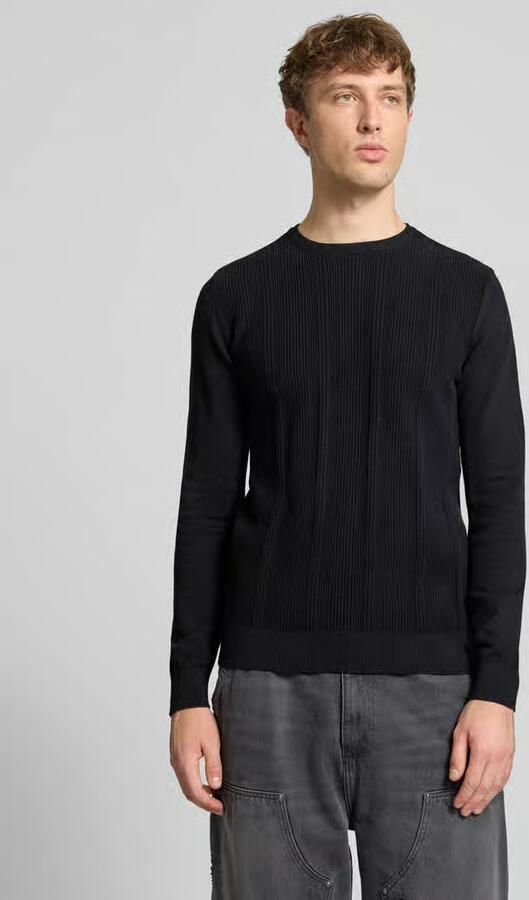 Blend slim fit trui in brei-look model 'Baron' - Foto 3