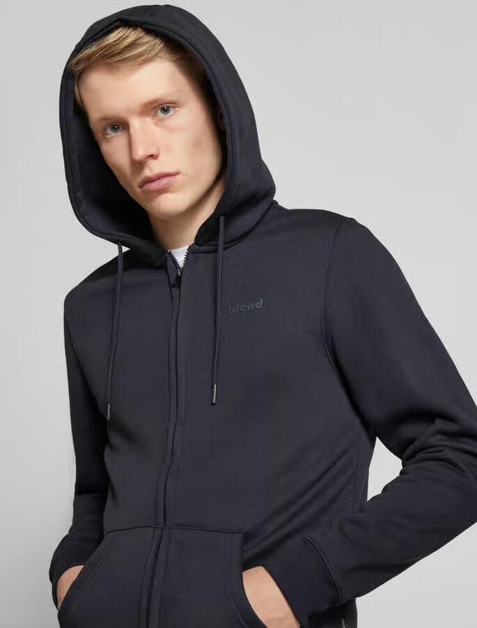 Blend Sweatjack met labeldetail model 'Downton' - Foto 2