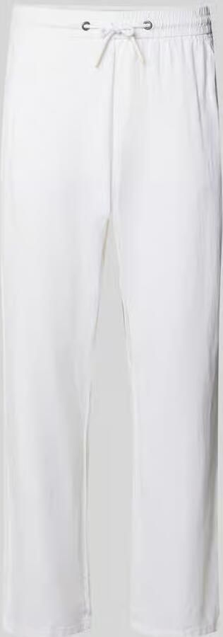 Blend wide fit linnen broek met viscosegehalte model 'Malvin' - Foto 5