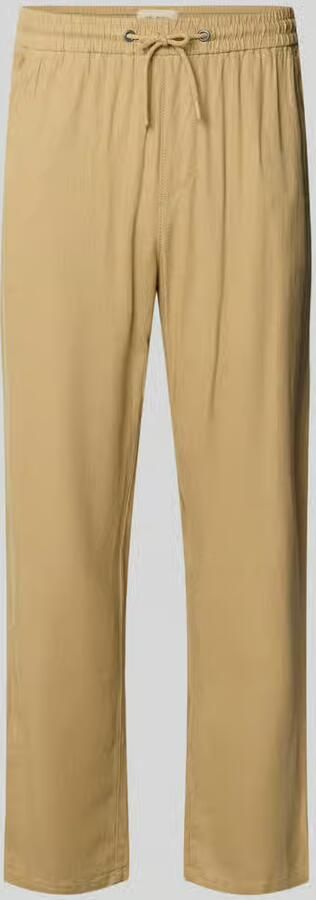 Blend wide fit linnen broek met viscosegehalte model 'Malvin' - Foto 4