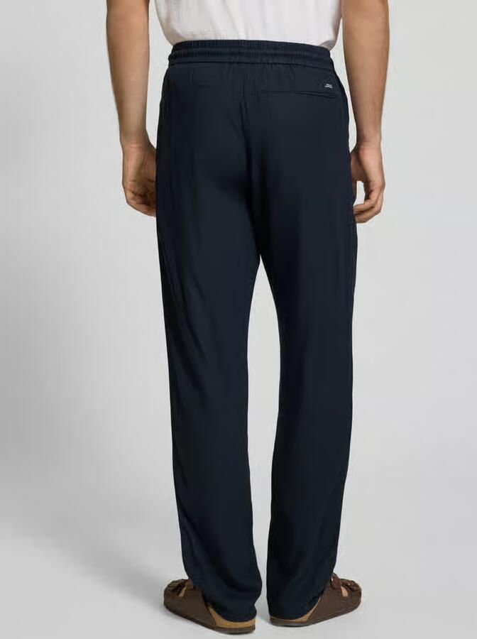 Blend wide fit linnen broek met viscosegehalte model 'Malvin' - Foto 5