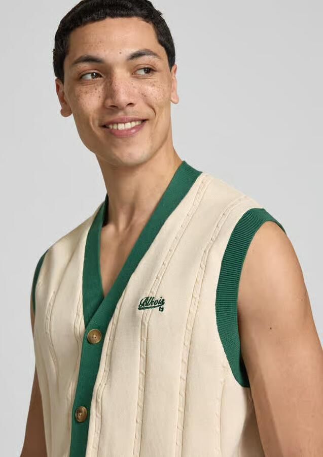 BLKVIS Regular fit bodywarmer in tricotlook met gestikt logo