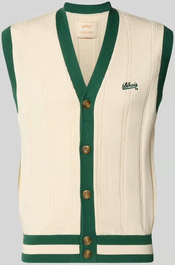 BLKVIS Regular fit bodywarmer in tricotlook met gestikt logo - Foto 2