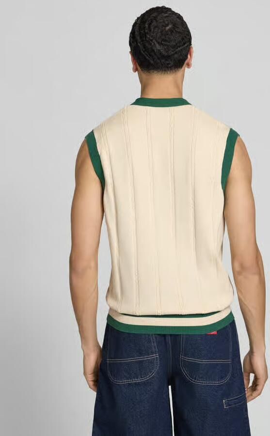 BLKVIS Regular fit bodywarmer in tricotlook met gestikt logo