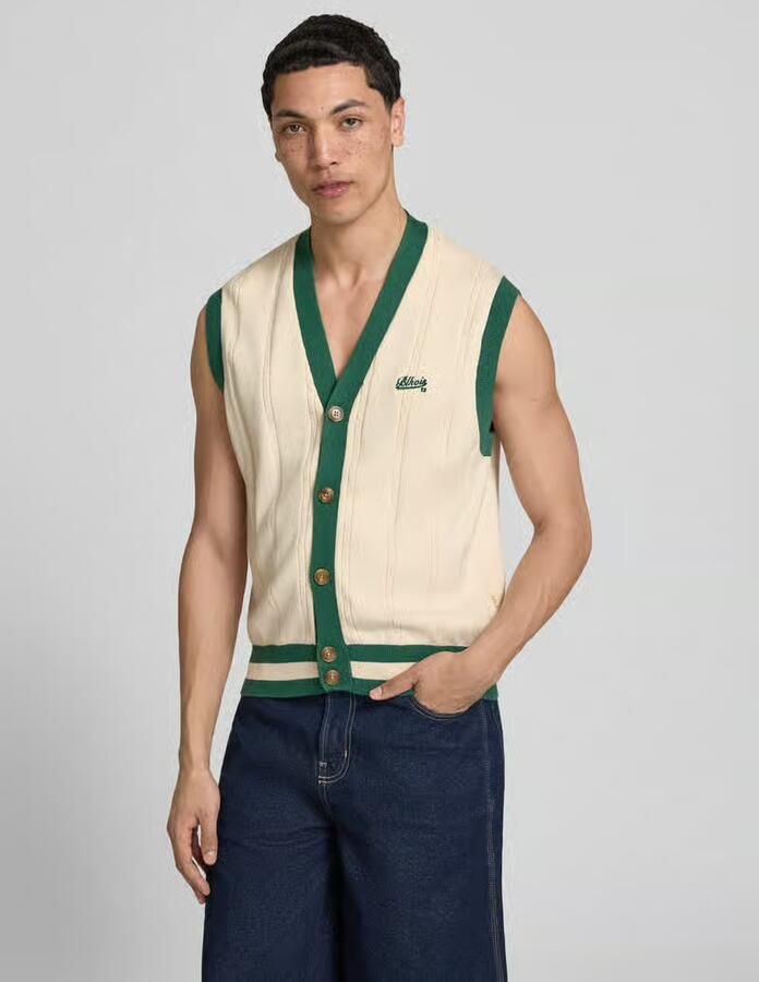 BLKVIS Regular fit bodywarmer in tricotlook met gestikt logo - Foto 2