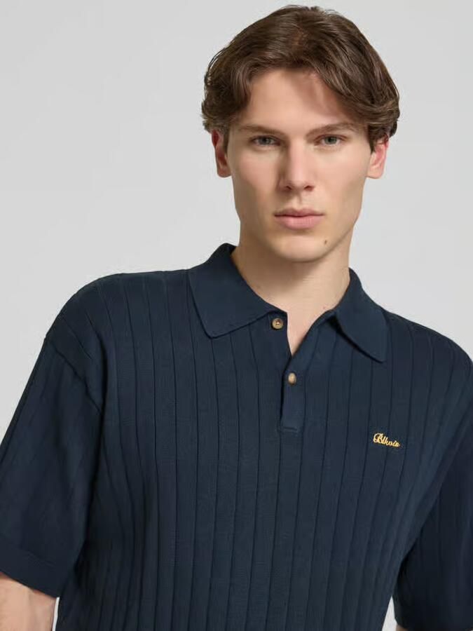 BLKVIS regular fit knitwear poloshirt met labelstitching