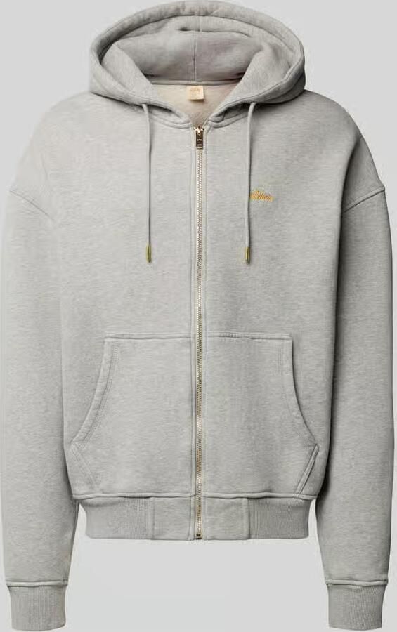 BLKVIS Sweatjack met labelstitching en kangoeroezak