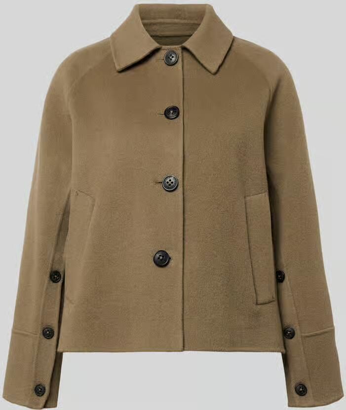 Blonde No. 8 Relaxed fit Jack van wolmix met platte kraag
