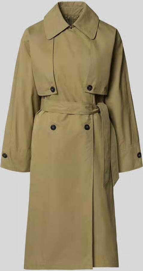 Blonde No. 8 Trenchcoat met verborgen Sluiting en Strikceintuur - Foto 2
