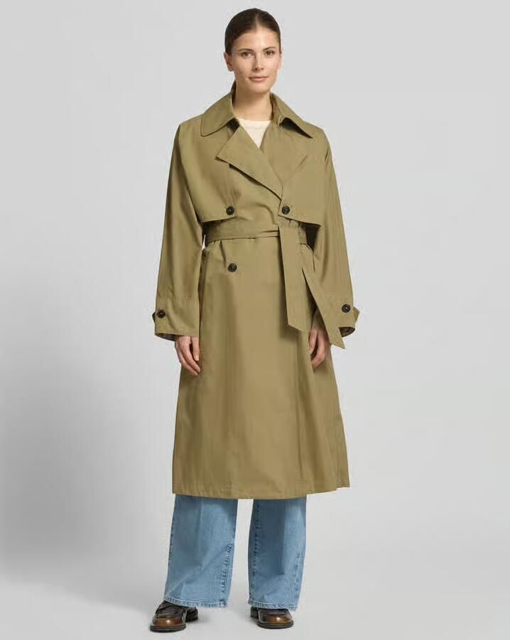 Blonde No. 8 Trenchcoat met verborgen Sluiting en Strikceintuur - Foto 2