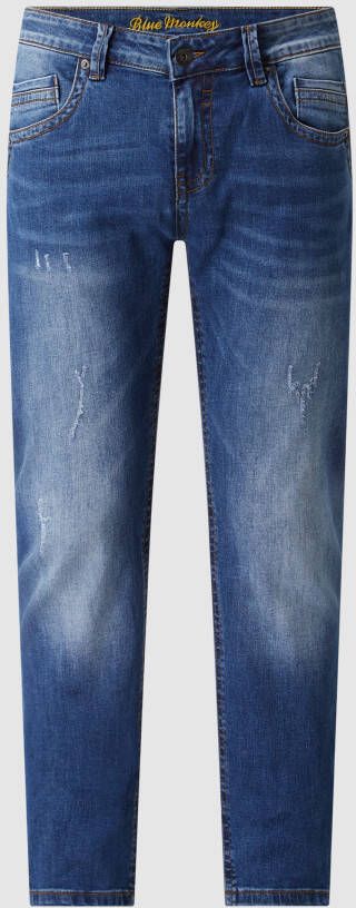 Blue Monkey Slim fit jeans met stretch model 'Freddy'