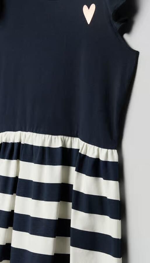 BLUE SEVEN regular fit jurk met ruchesafwerking