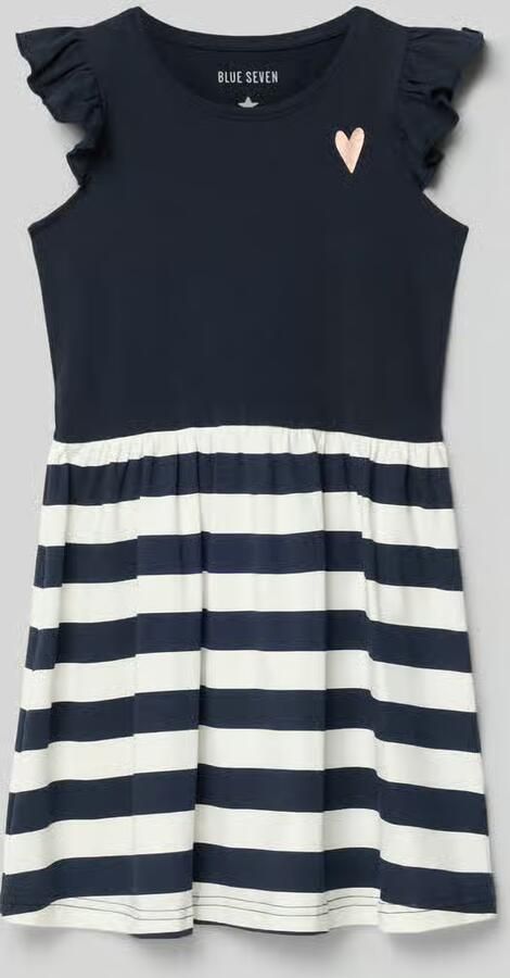 BLUE SEVEN regular fit jurk met ruchesafwerking