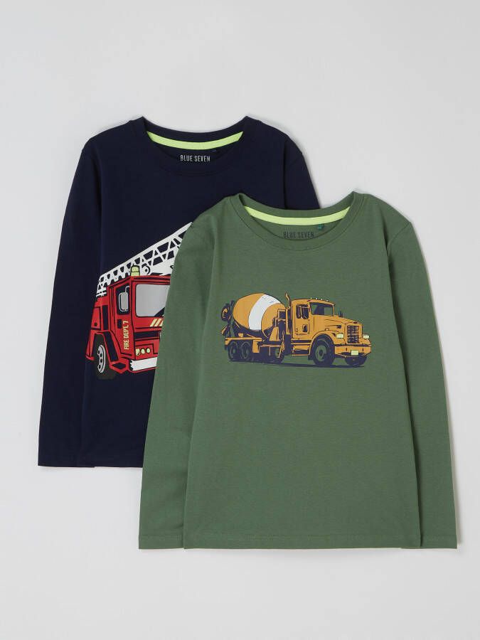 BLUE SEVEN Katoenen longsleeve in set van 2
