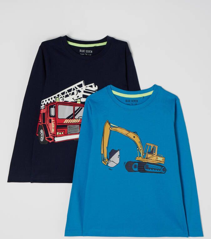 BLUE SEVEN Katoenen longsleeve in set van 2