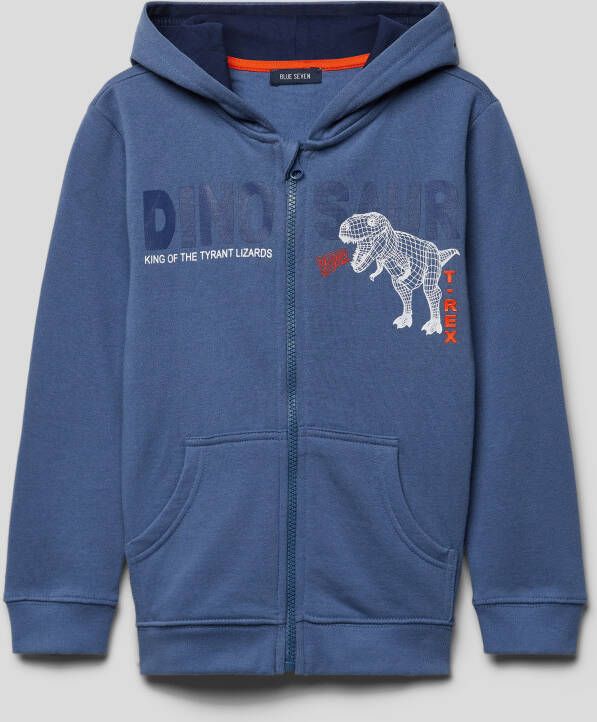 BLUE SEVEN Sweatjack met motiefprint model 'DINO'