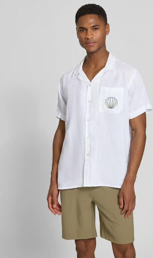 BOARDIES regular fit linnen overhemd met stitchings model 'Ilfracombe' - Foto 3
