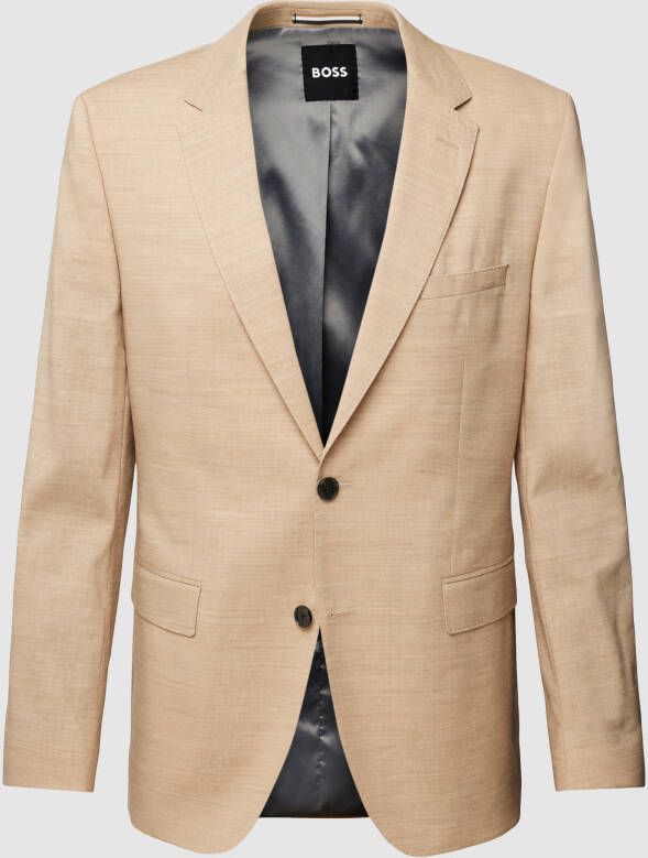 Boss 2-knoops colbert met paspelzak op de borst model 'Jasper'