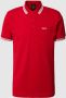 Hugo Boss Heren Polo met Details en Contrast Logo Model 50469055 Paddy Kleur Rood Red Heren - Thumbnail 3