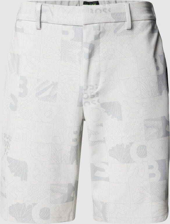 BOSS Green Sweatshorts met all-over labelprint model 'Liem'