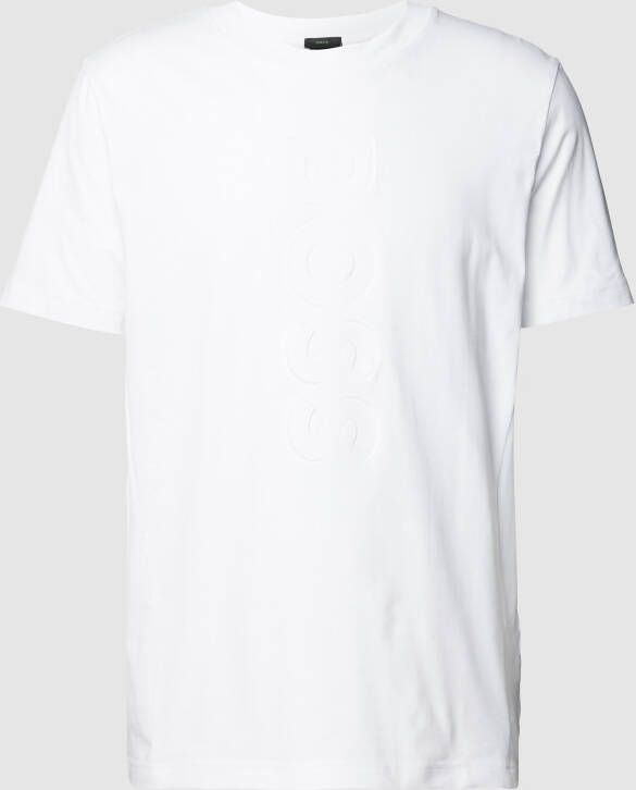 BOSS Athleisurewear T-shirt met labeldetails model 'Tee'