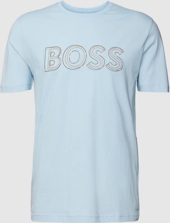 BOSS Athleisurewear T-shirt met labelprint