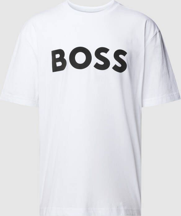 BOSS Green T-shirt met labelprint