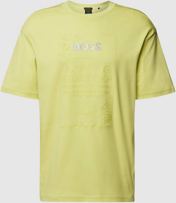 BOSS Green T-shirt met labelprint model 'Talboa'