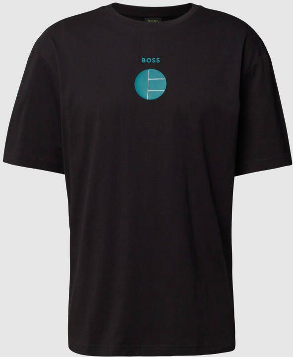 BOSS Athleisurewear T-shirt met labelprint model 'Tee 2''