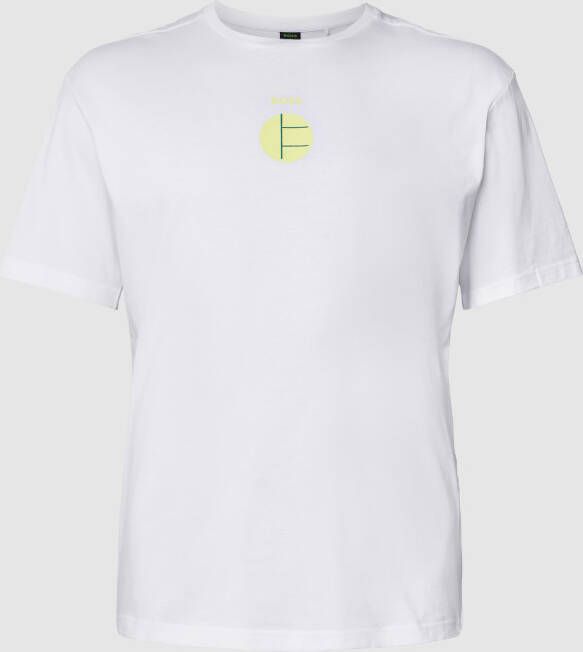 BOSS Green T-shirt met labelprint model 'Tee 2''