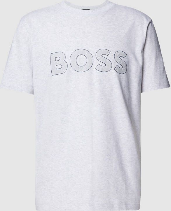 BOSS Athleisurewear T-shirt met labelprint model 'Tee'