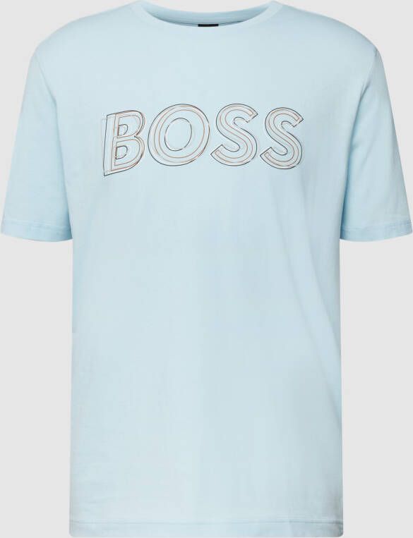 BOSS Athleisurewear T-shirt met labelprint