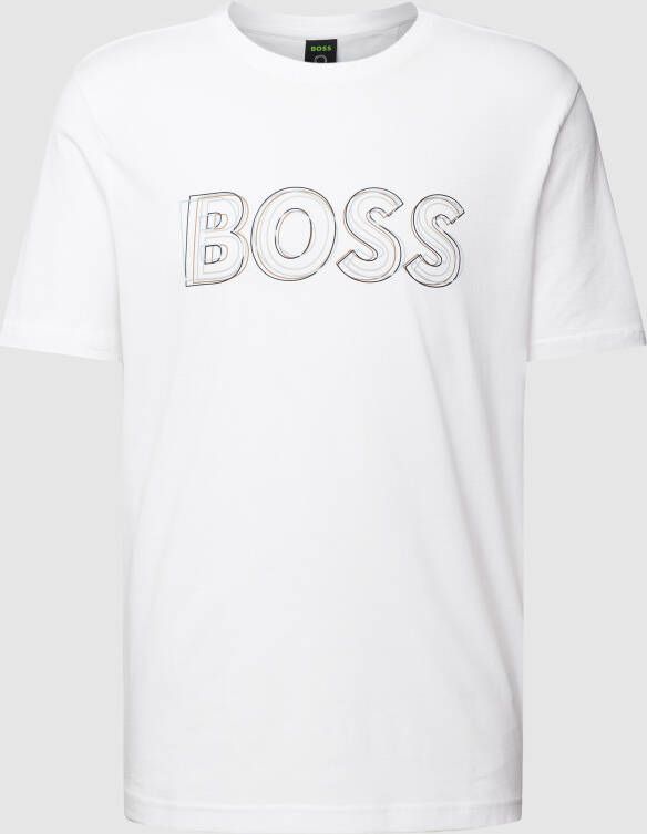 BOSS Athleisurewear T-shirt met labelprint
