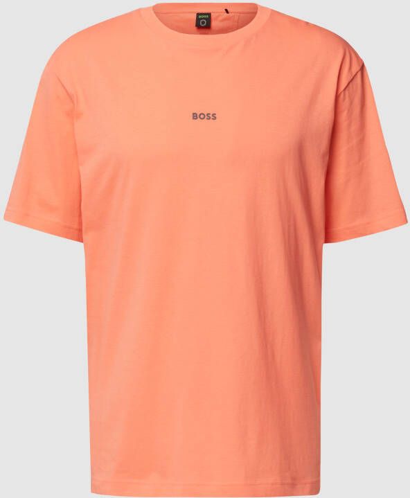 BOSS Athleisurewear T-shirt met merkopschriften model 'Teeos'