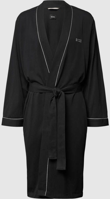 Boss Badjas met contraststrepen model 'Kimono BM'
