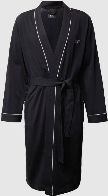 Boss Badjas met contraststrepen model 'Kimono BM'