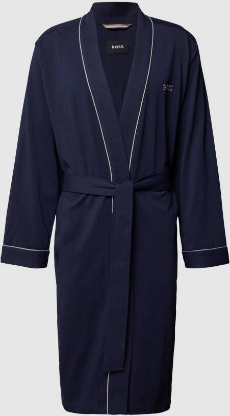 Boss Badjas met contraststrepen model 'Kimono BM'