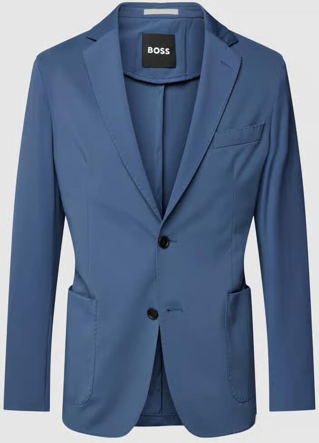 Boss 2-knoops colbert met steekzakken model 'Hanry'