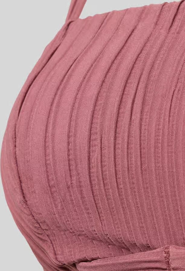 Boss Bandeau-bikinibovenstuk met geplisseerde plooien