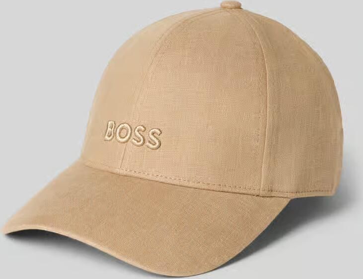 Boss Baseballpet van puur linnen met labelstitching - Foto 2