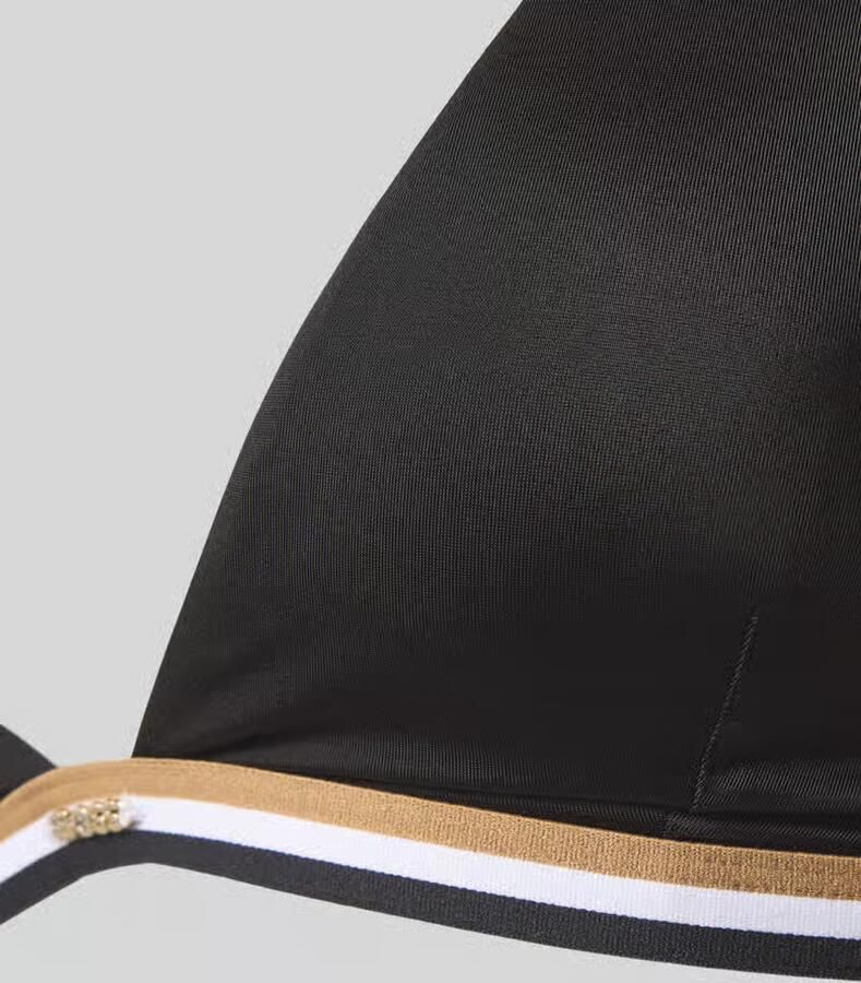 Boss Bikinitop met labelapplicatie model 'ICONIC TRINAGLE'