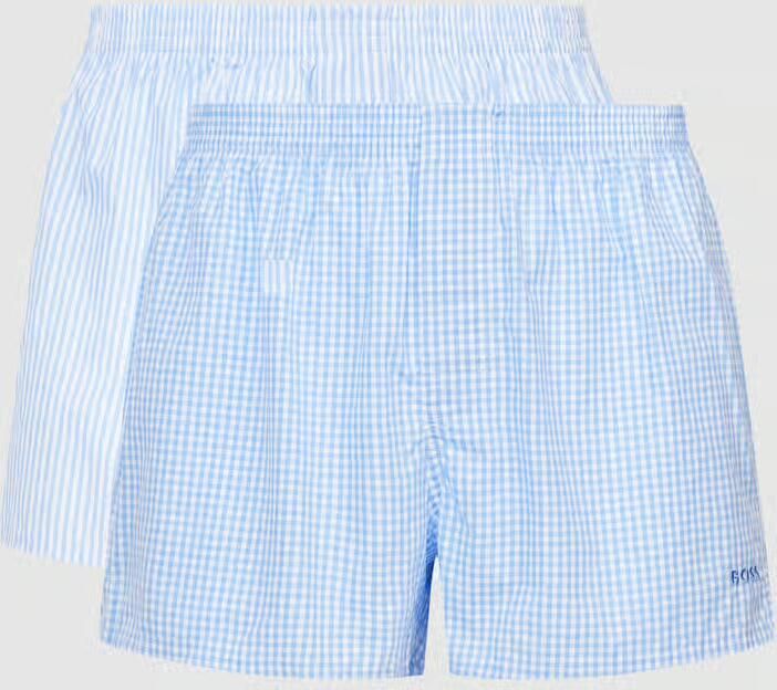 Boss Boxershort met labelstitching in een set van 2 stuks
