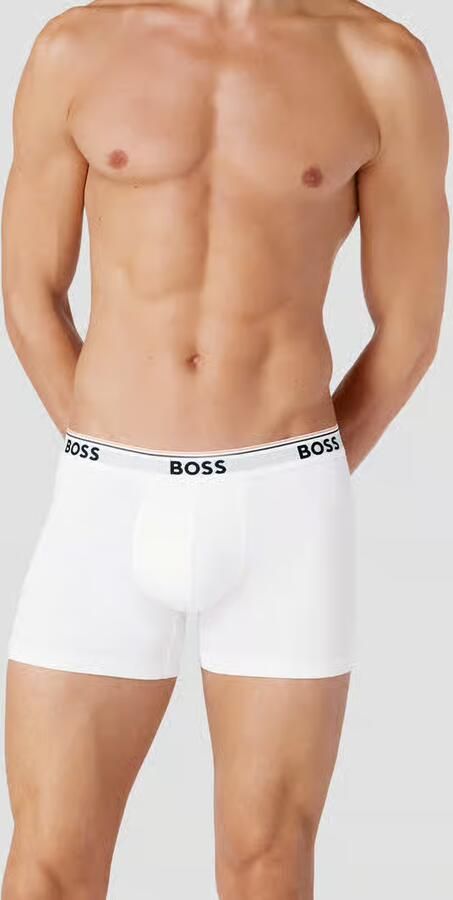 BOSS Lange boxershort BRIEF 3 PACK met in kleur bijpassende weefband (3 stuks) - Foto 10
