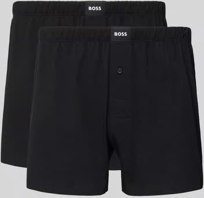 Boss Regular fit boxershort van katoenmix in een set van 2 stuks