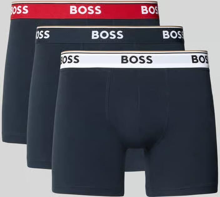 Boss Boxershort van katoenmix in set van 3 model '3P Boxer Brief'