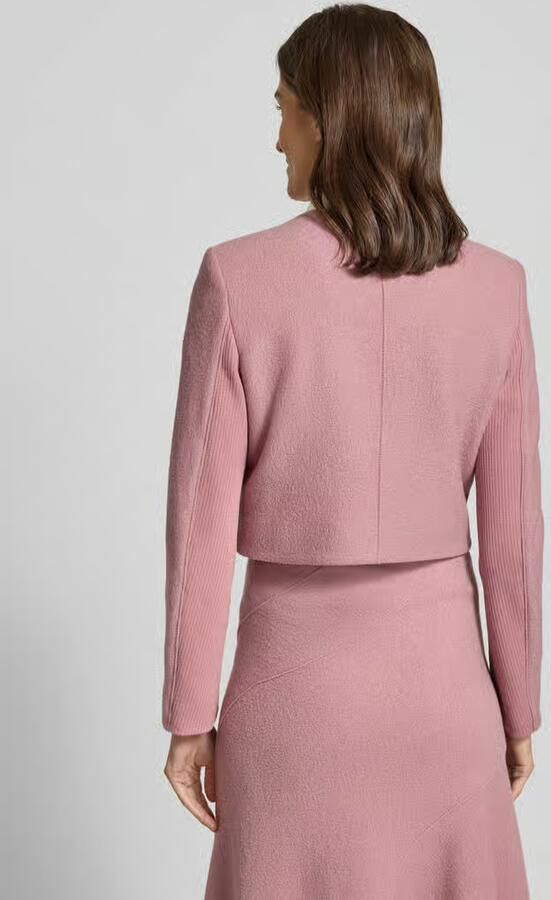 Boss Boxy fit korte blazer van pure scheerwol model 'JICENA'